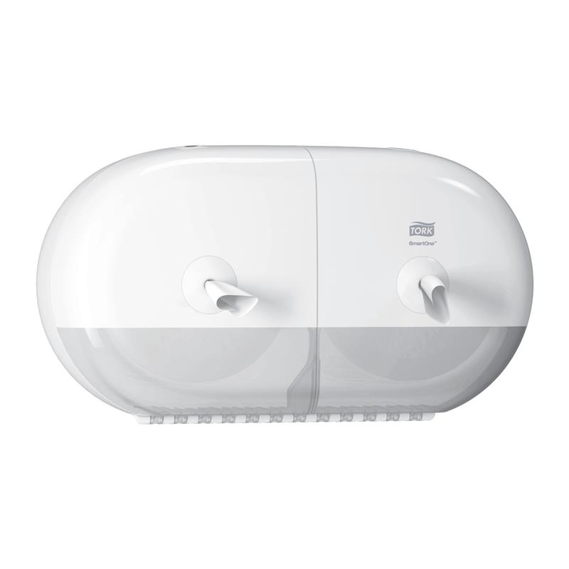Tork SmartOne® Mini podwójny dozownik do papieru toaletowego w roli, biały-4825