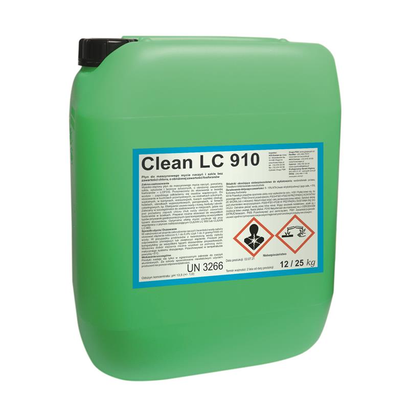 CLEAN LC 910 płyn do maszynowego mycia naczyń i szkła 12kg bez zawartości chloru
-5306